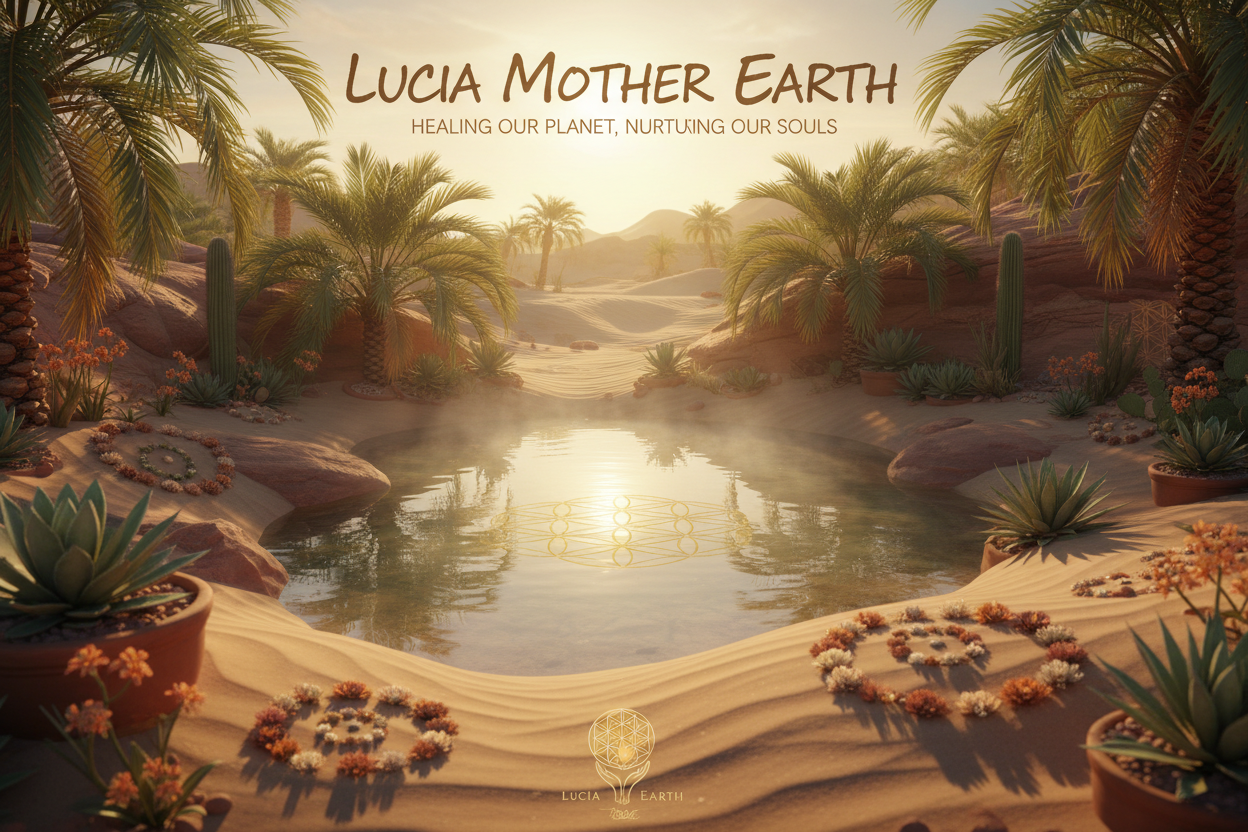 Lucia Mother Earth Donation Banner with Flower of Life